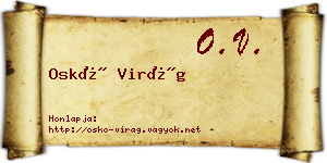 Oskó Virág névjegykártya